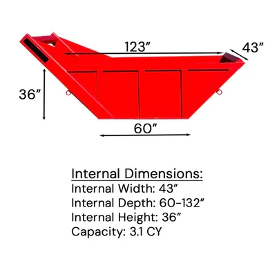 3 cu yd capacity